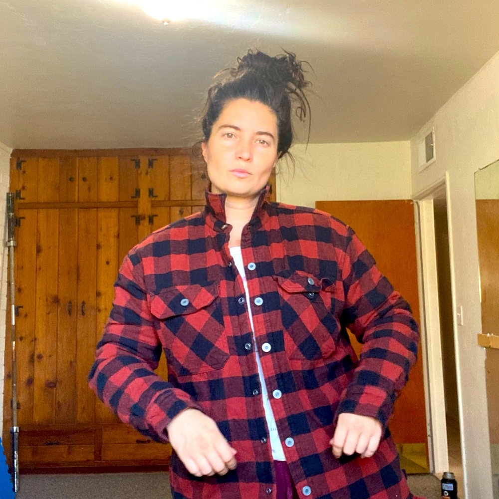 Flannel Coat Vintage Like New Great Condition red and black work sport